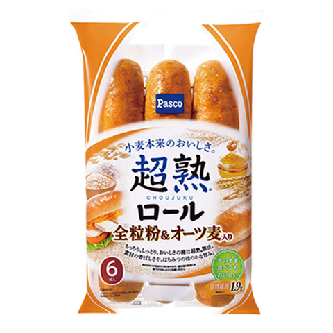 超熟ロール全粒粉&オーツ麦入り 6個入 超熟ロール全粒粉&オーツ麦入り 6個入